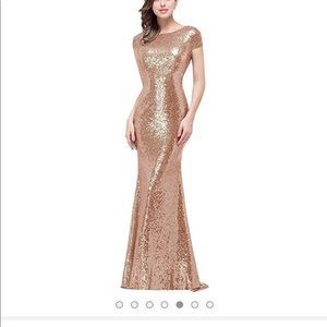Rose gold prom/bridesmaid dress